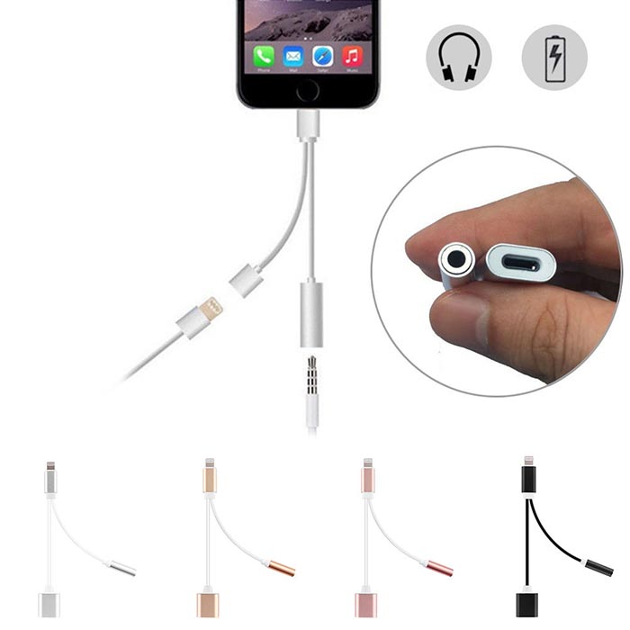 iphone7二合一转接线iphone 7苹果耳机转接头带充电(图2)