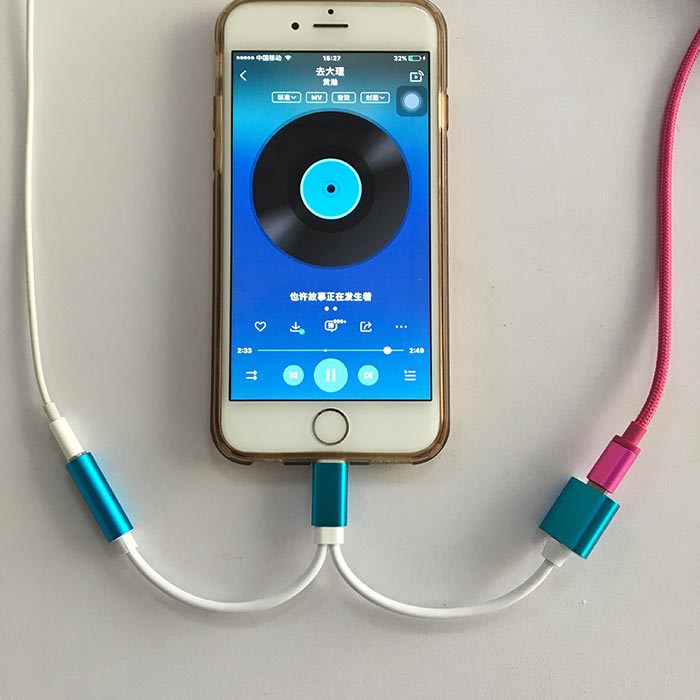 iphone7二合一转接线iphone 7苹果耳机转接头带充电(图4)