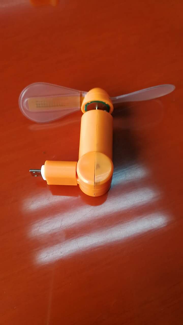 旋转180度LED闪字手机风扇(图2)
