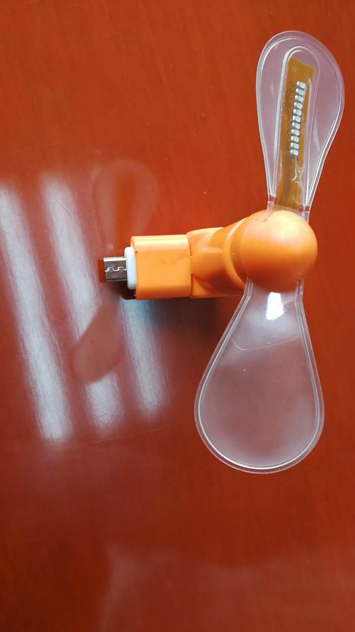 旋转180度LED闪字手机风扇(图3)